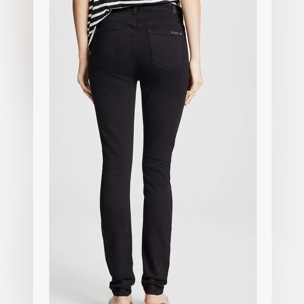 7 For All Mankind Women's Black Skinny Jeans